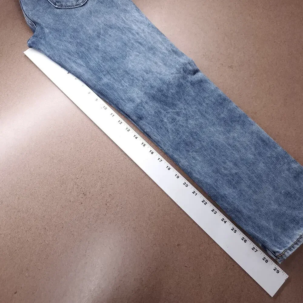 Levis 522 Jeans Slim Taper Leather Patch Two-Tone Premium Men 30x32 Stonewash